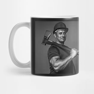 Lumberjack holding big axe Mug